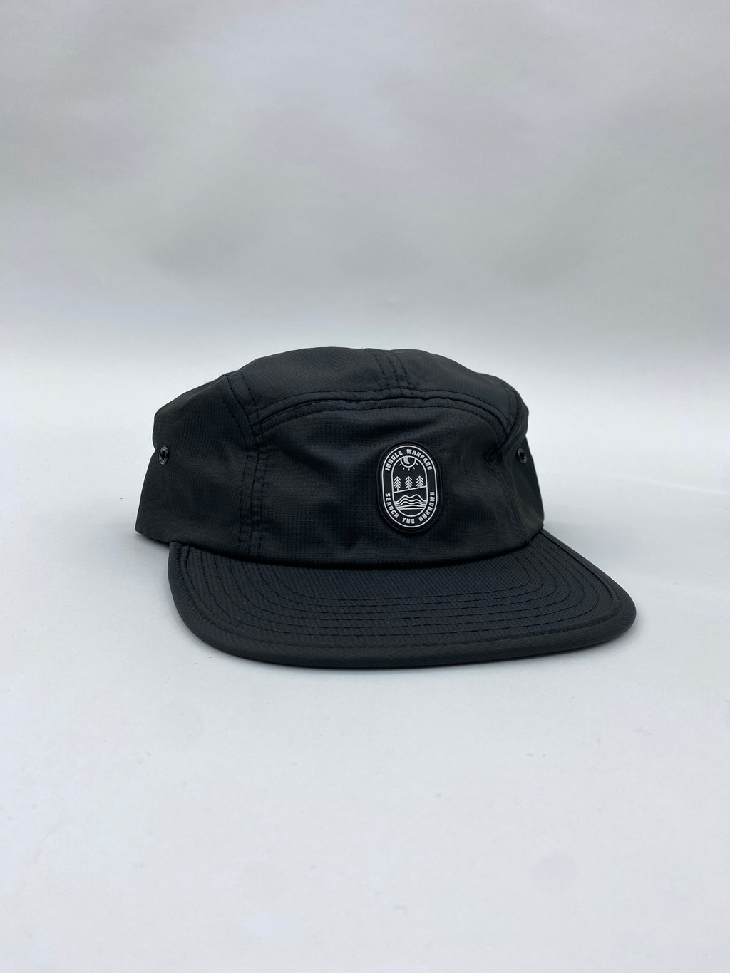 Black Five Panel Cap