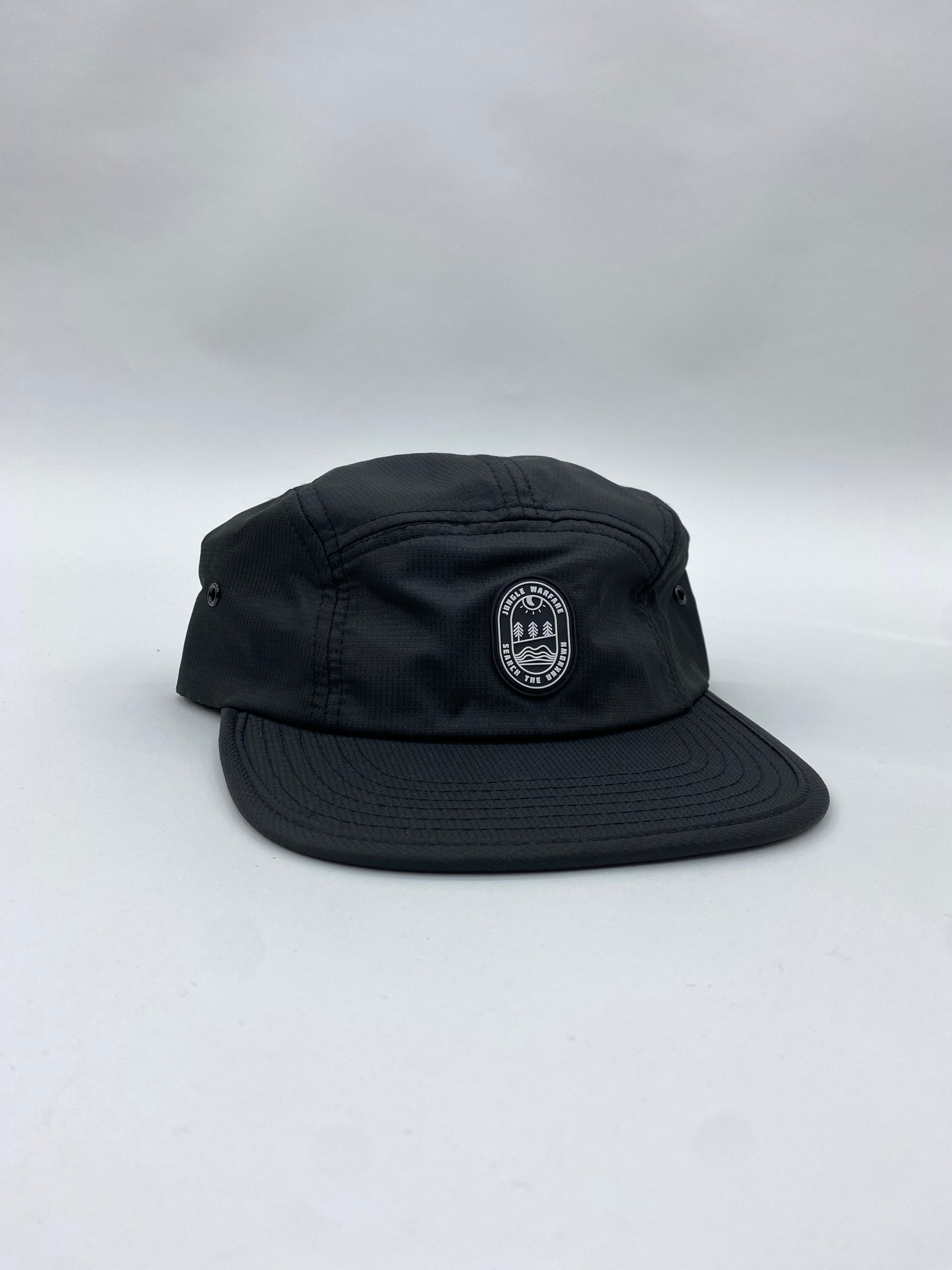 Black Five Panel Cap