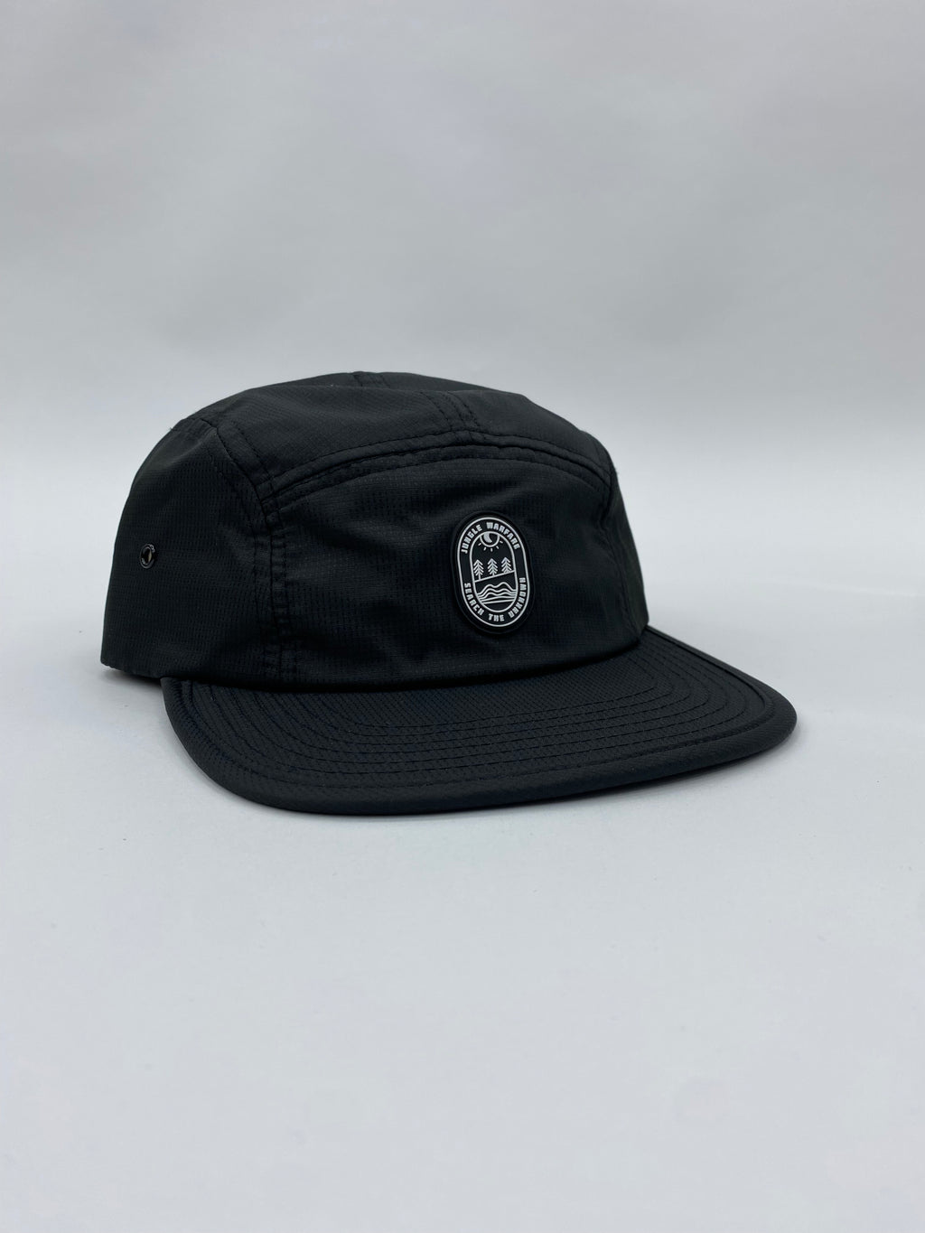 Black Five Panel Cap
