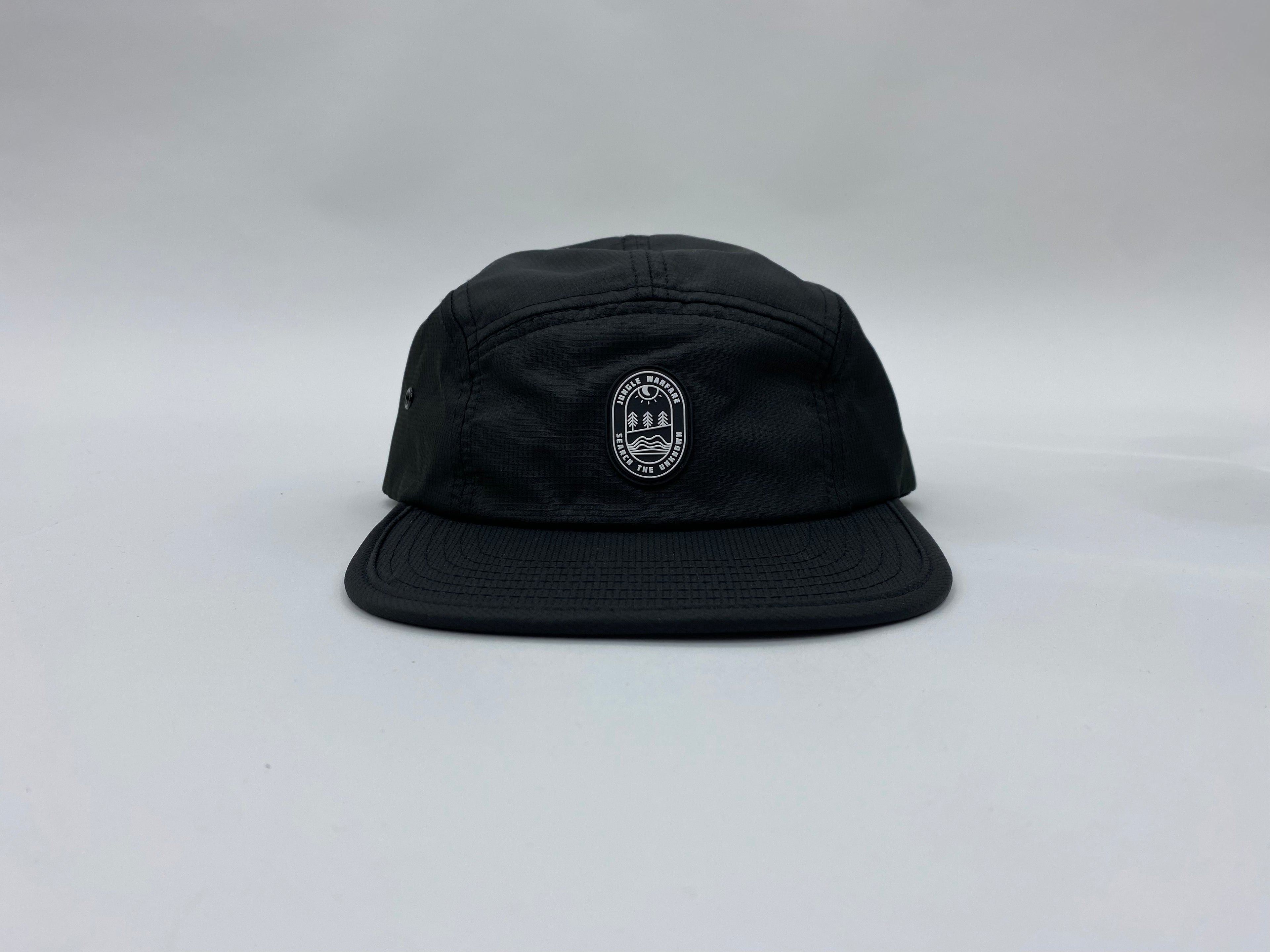 Black Five Panel Cap