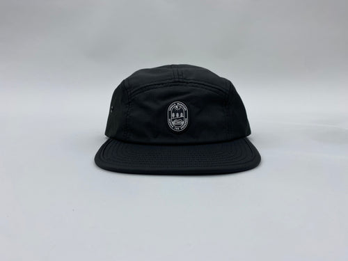 Black Five Panel Cap