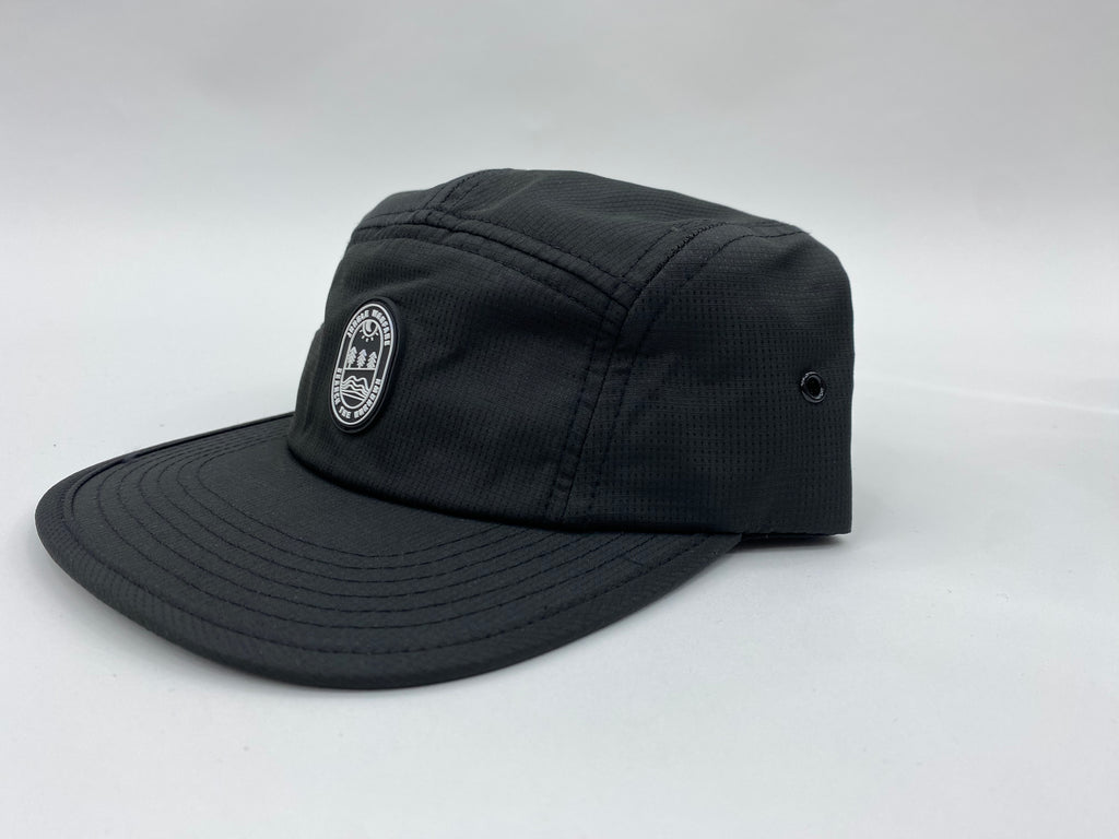 Black Five Panel Cap
