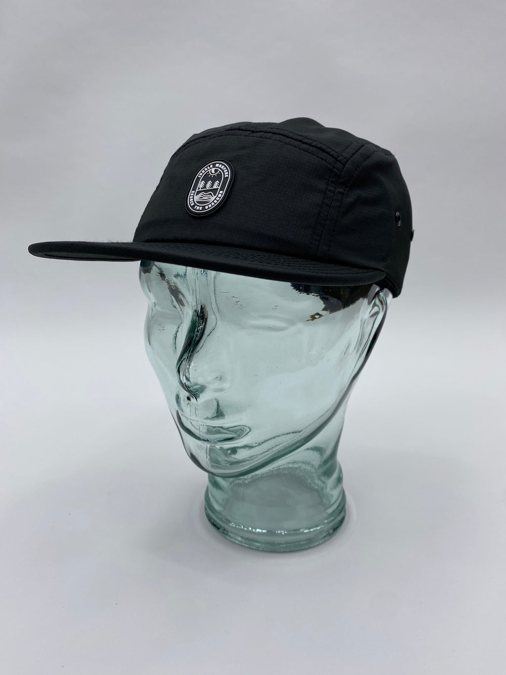 Black Five Panel Cap