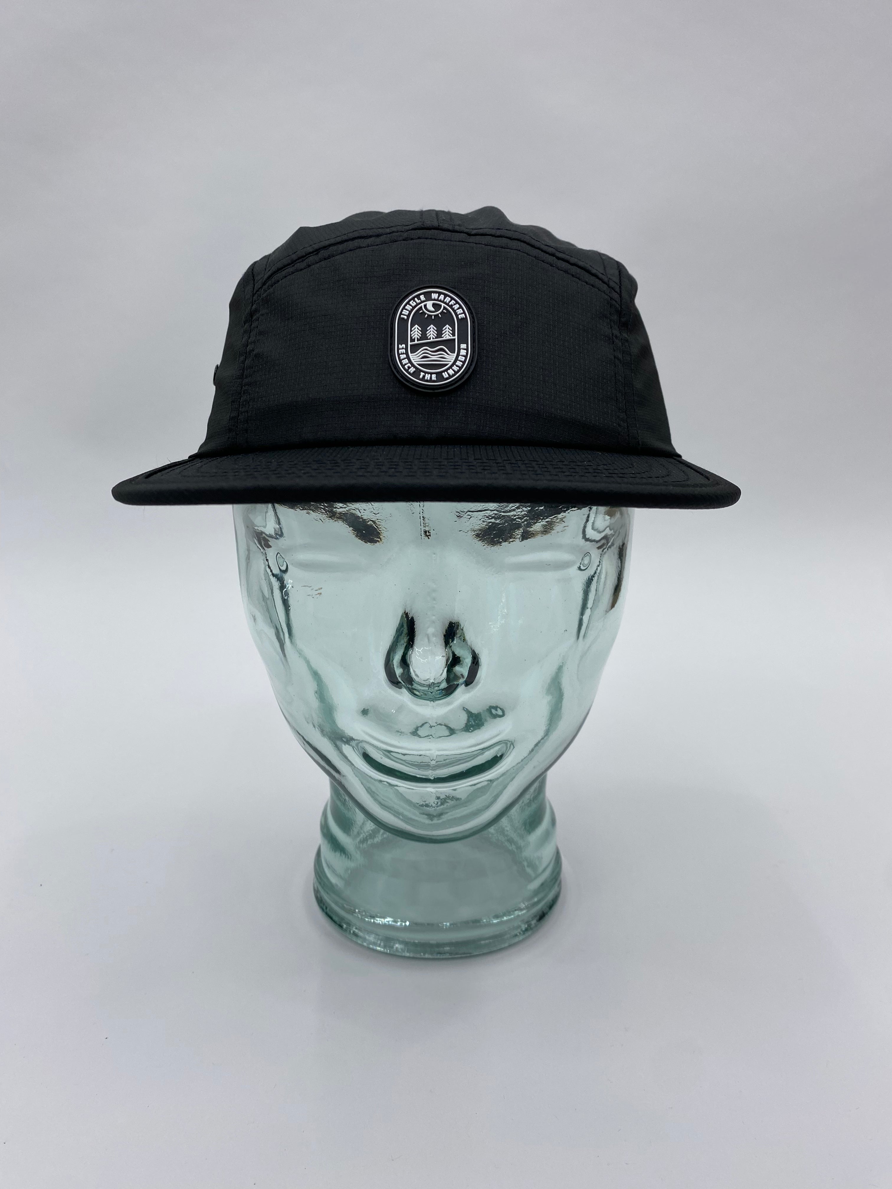 Black Five Panel Cap