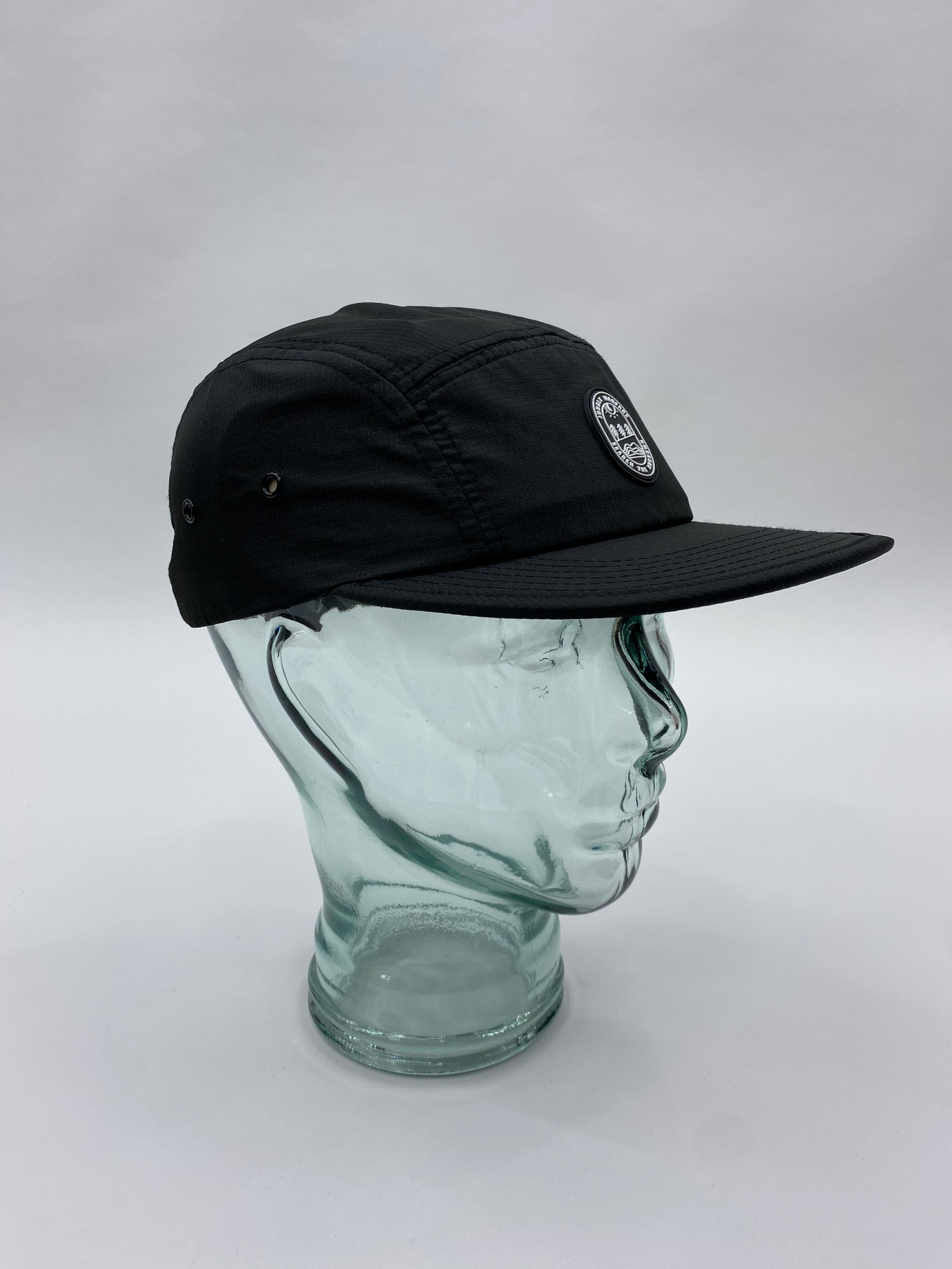 Black Five Panel Cap